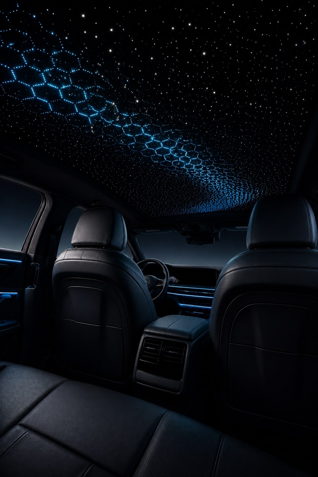Roof-integrated LED, optical plastic diffuser