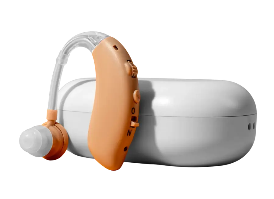 Hearing aid enclosure and charging case, precision moulded components