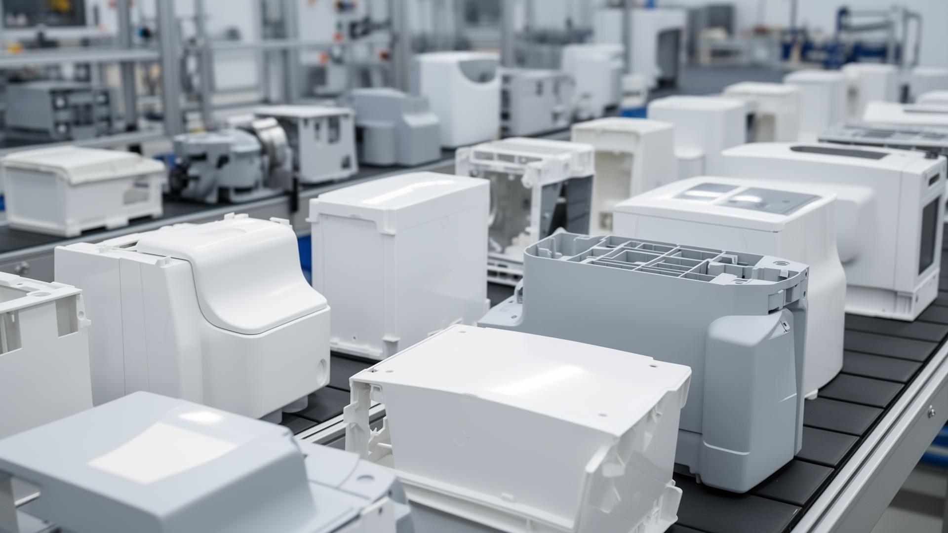 Moulded appliance components in quantity