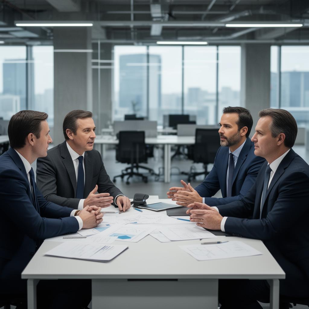 Calm boardroom discussion