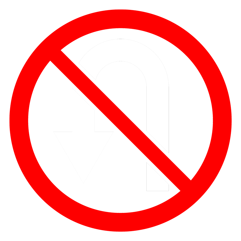 No return sign